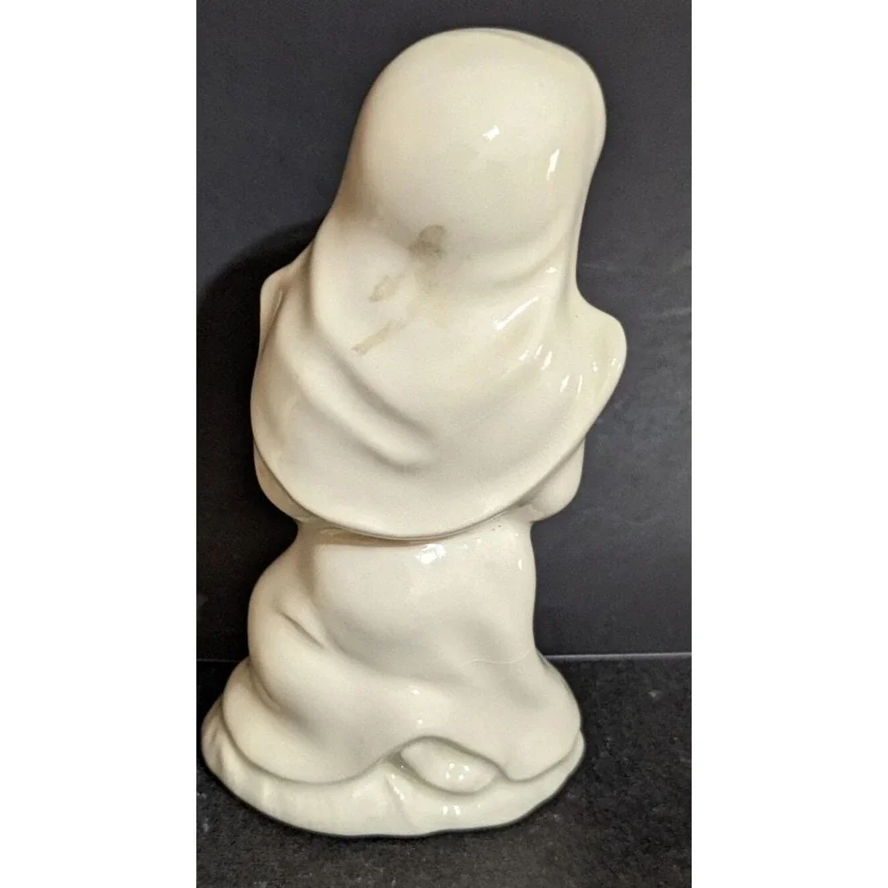 Vintage Ceramic‎ Nativity Mary and Baby Jesus Figurines Cream Glaze 2 Piece Set